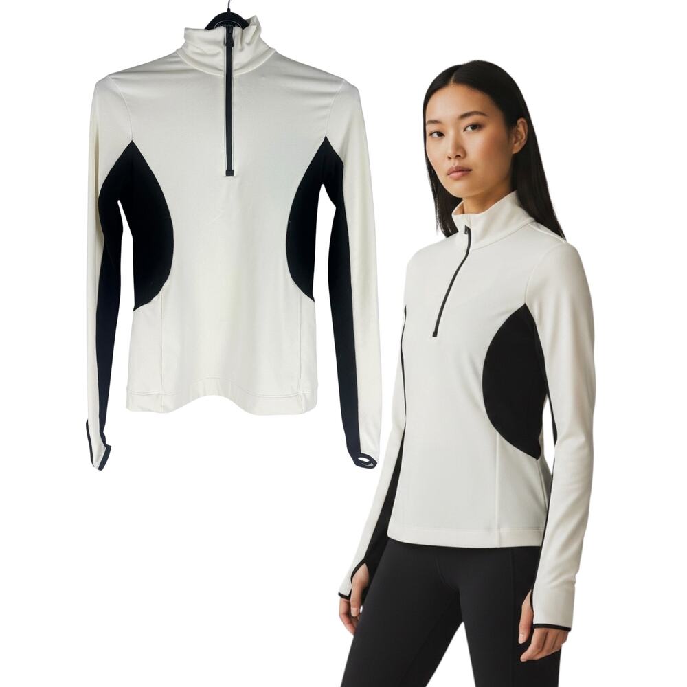 New Moncler Polartec Water Repellent Turtlneck Sweater White Size S